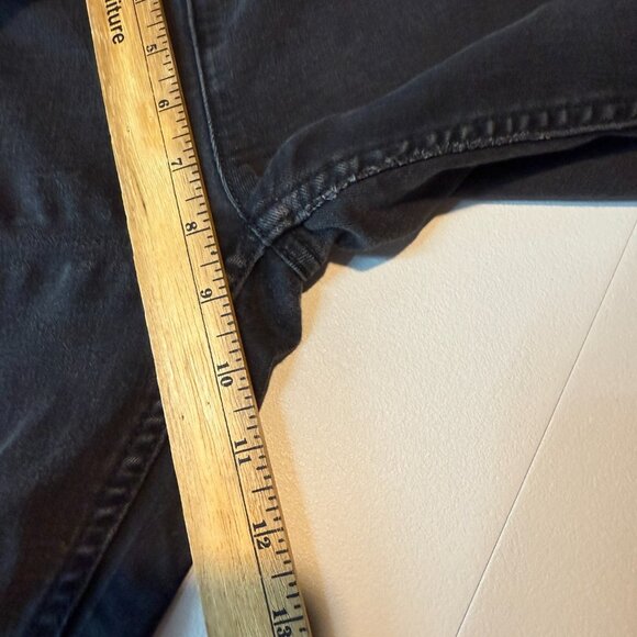 Free People Women 27 Penny Pull On Flare Jeans Denim Black Distressed Stretch - Picture 9 of 12